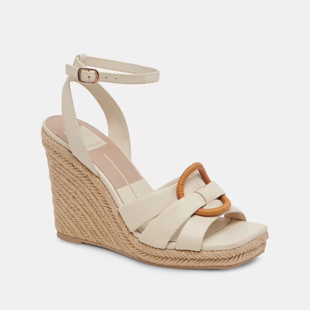 DOLCE VITA Maze Wedges Ivory Leather Shop