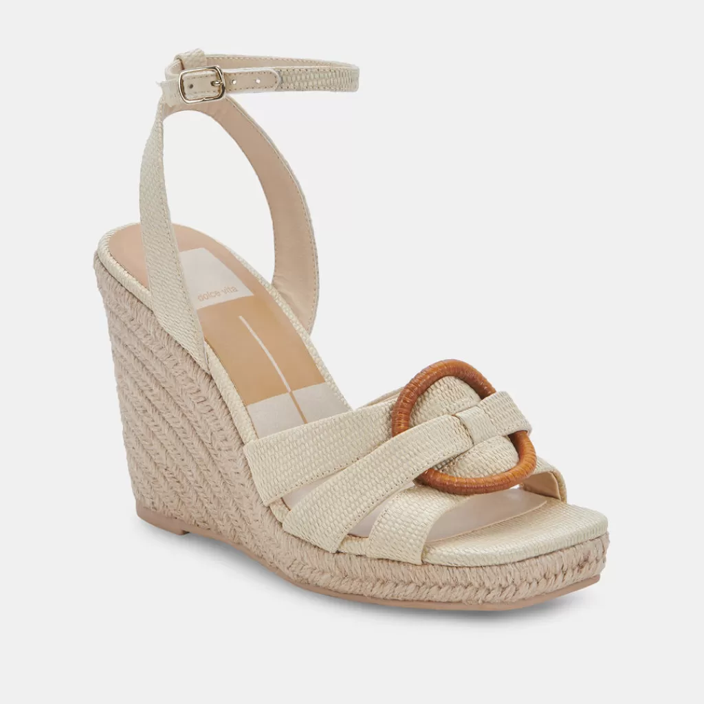 DOLCE VITA Maze Wedges Wheat Raffia Store