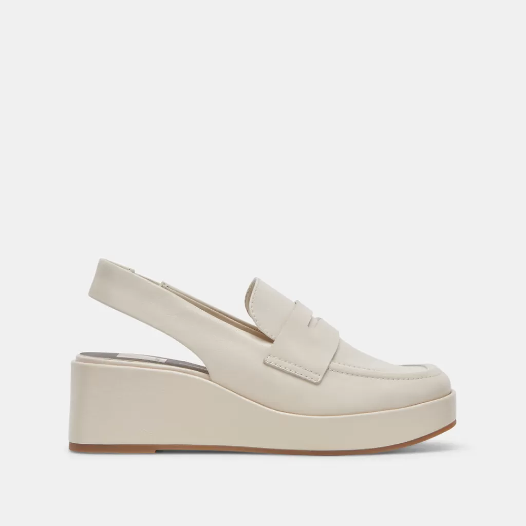 DOLCE VITA Nada Loafers Ivory Crinkle Patent Cheap