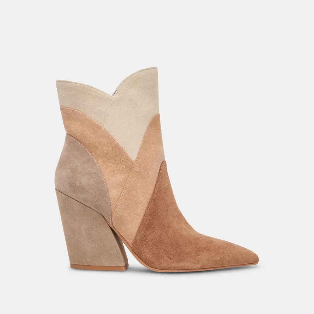 DOLCE VITA Neena Booties Brown Multi Suede Fashion