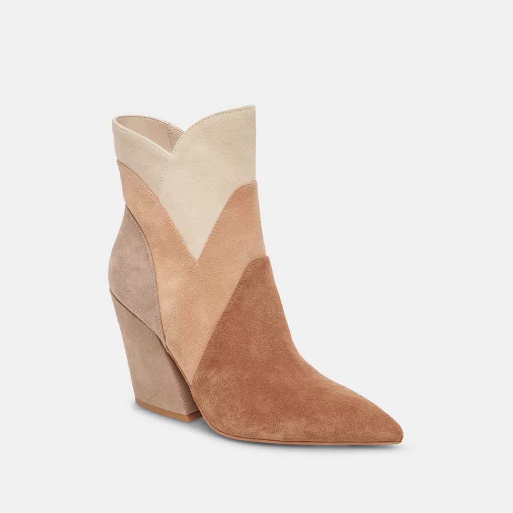 DOLCE VITA Neena Booties Brown Multi Suede Fashion