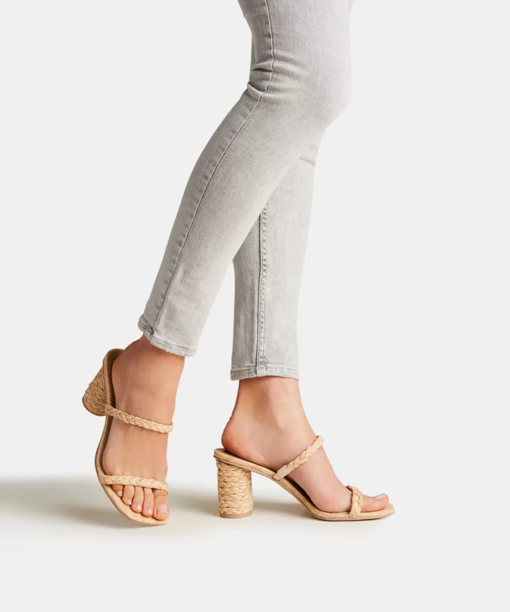 DOLCE VITA Noles Heels Lt Natural Raffia Hot