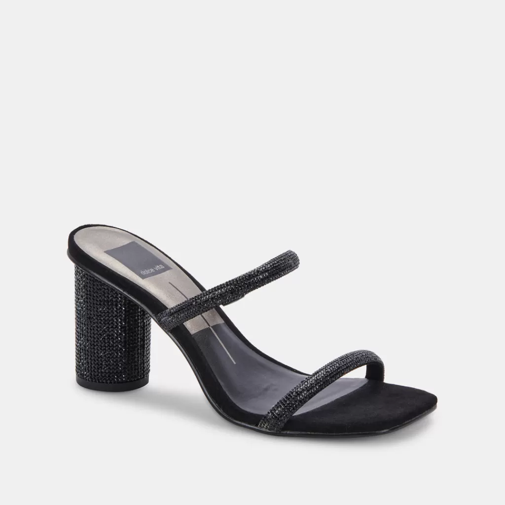 DOLCE VITA Noles Rhinestone Heels Black Rhinestone Store