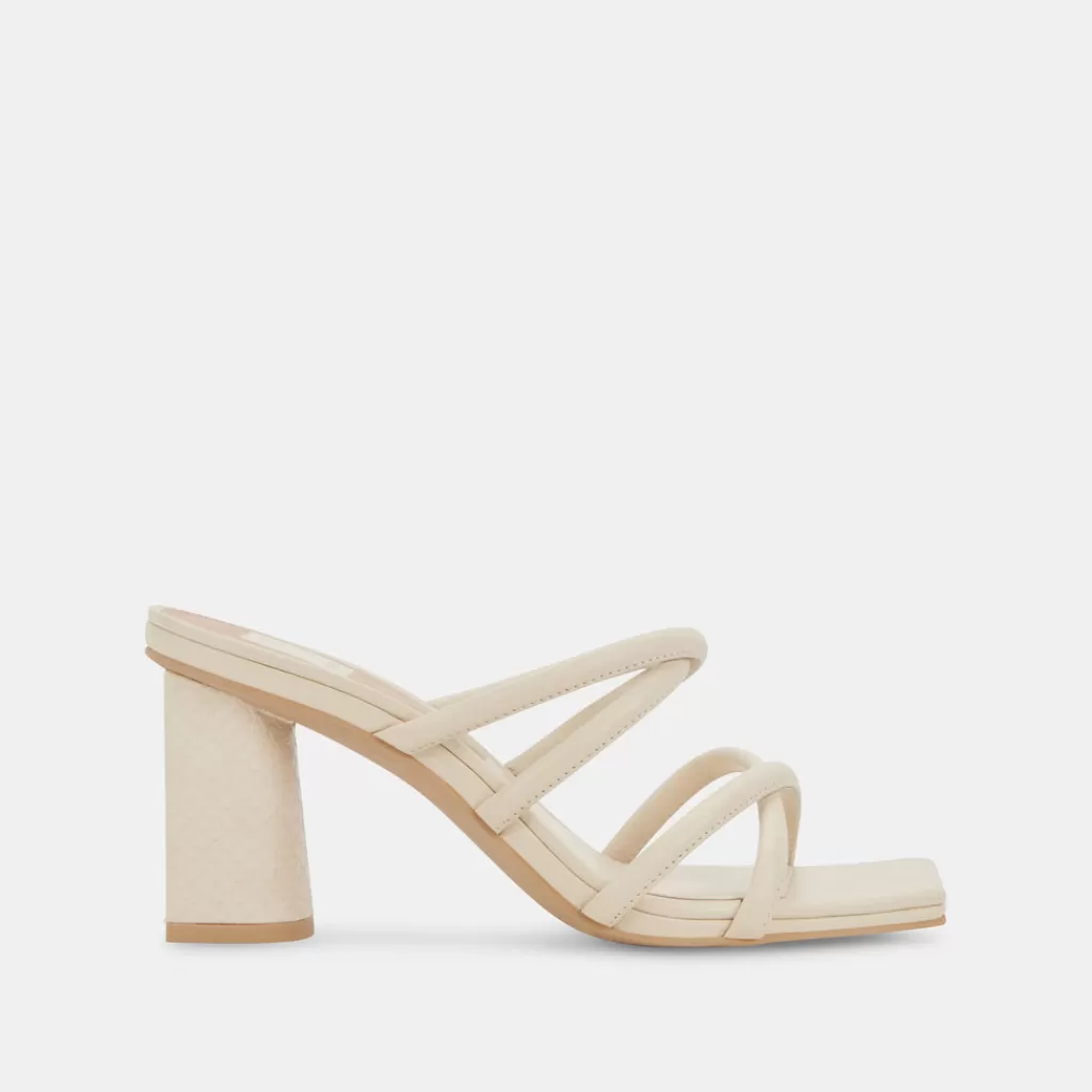 DOLCE VITA Patsi Wide Heels Ivory Leather New