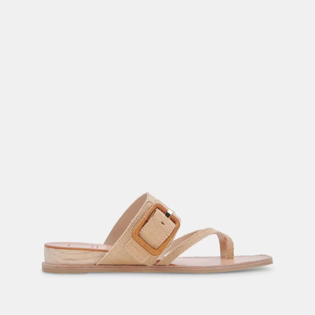 DOLCE VITA Perris Sandals Natural Raffia Flash Sale