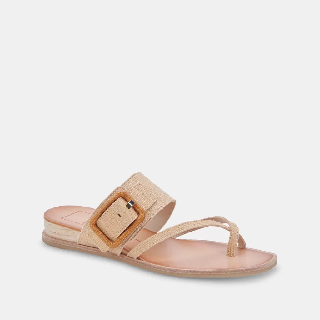 DOLCE VITA Perris Sandals Natural Raffia Flash Sale