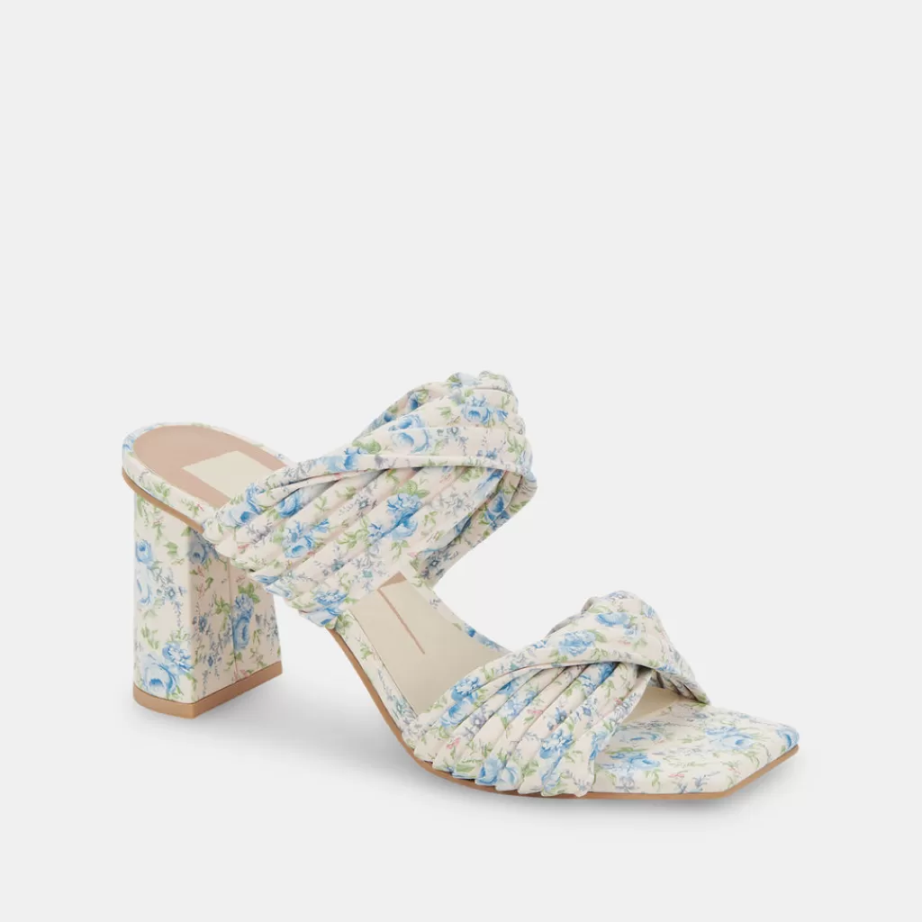 DOLCE VITA Pilton Heels Blue Floral Stella New