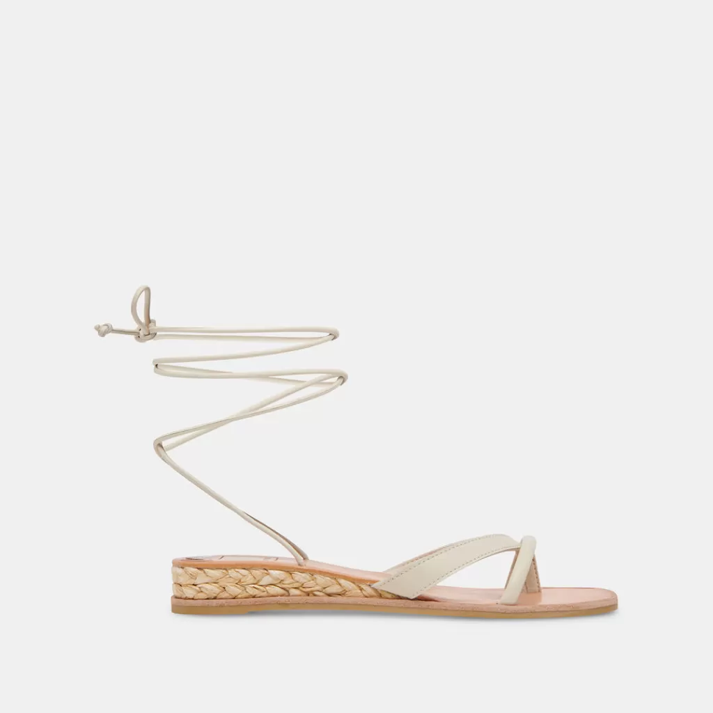 DOLCE VITA Prax Sandals Ivory Leather Discount