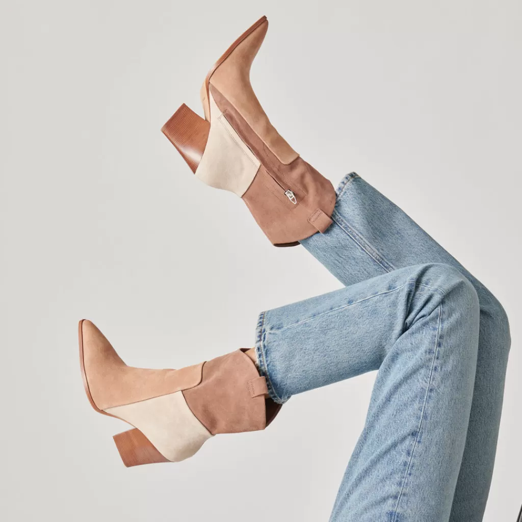 DOLCE VITA Ragen Boots Brown Multi Suede Clearance