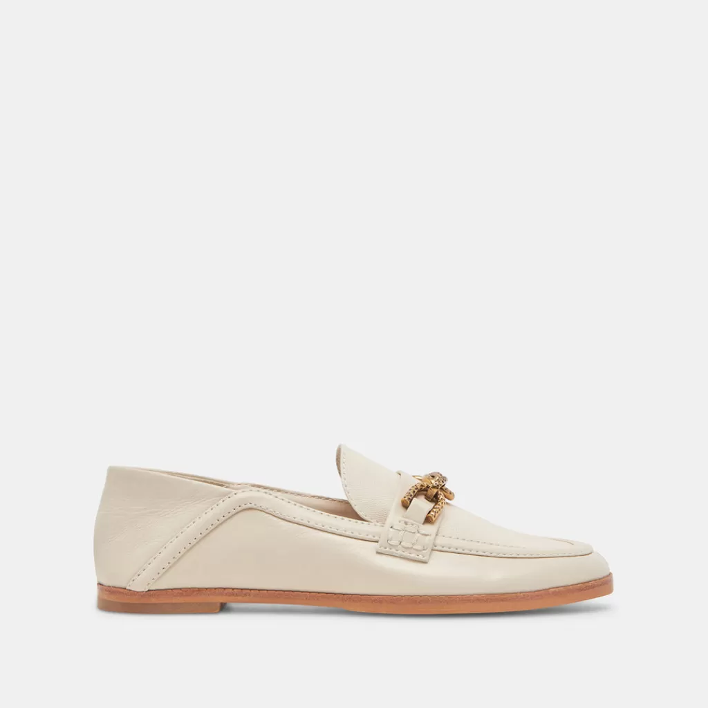 DOLCE VITA Reign Flats Ivory Leather Clearance