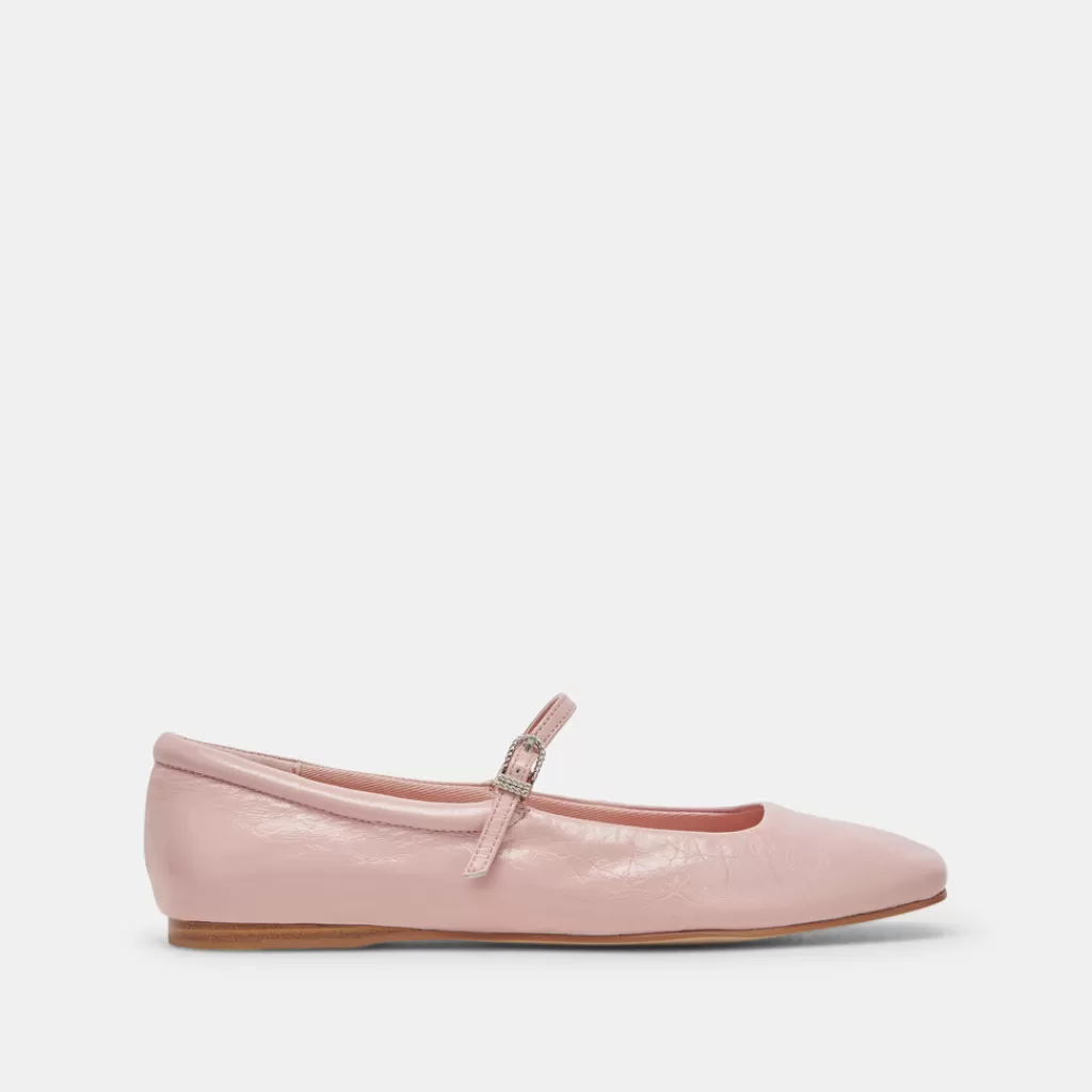 DOLCE VITA Reyes Ballet Flats Pink Crinkle Patent Cheap