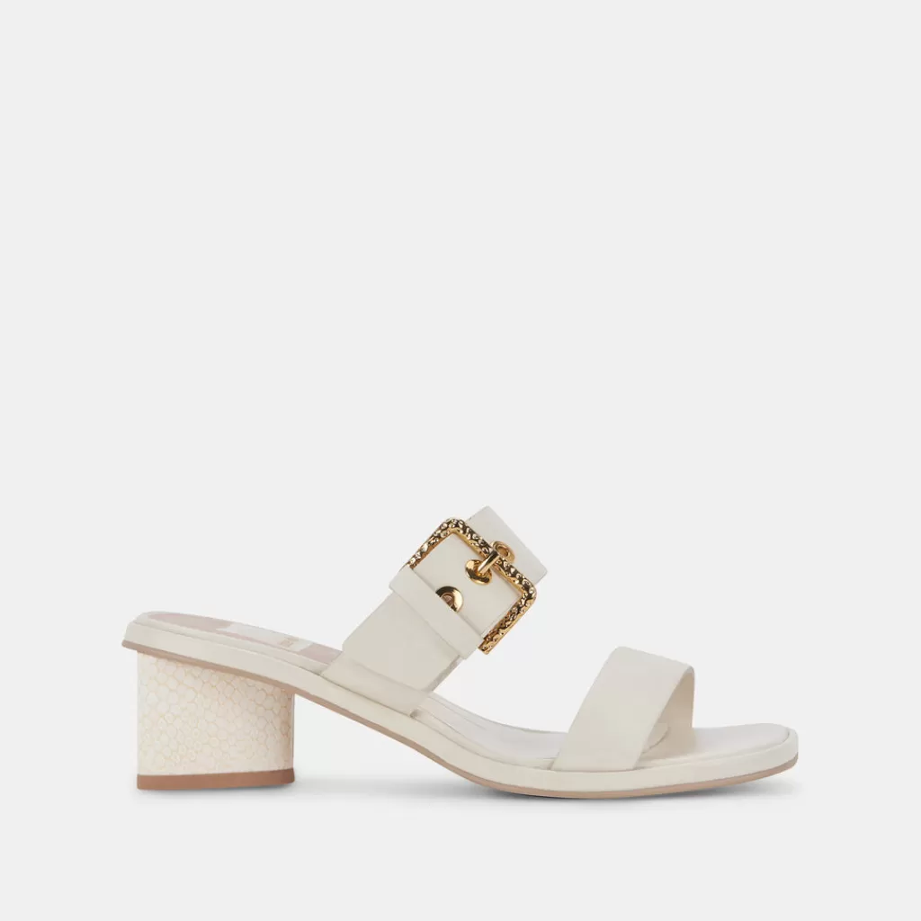 DOLCE VITA Riva Sandals Ivory Leather Store