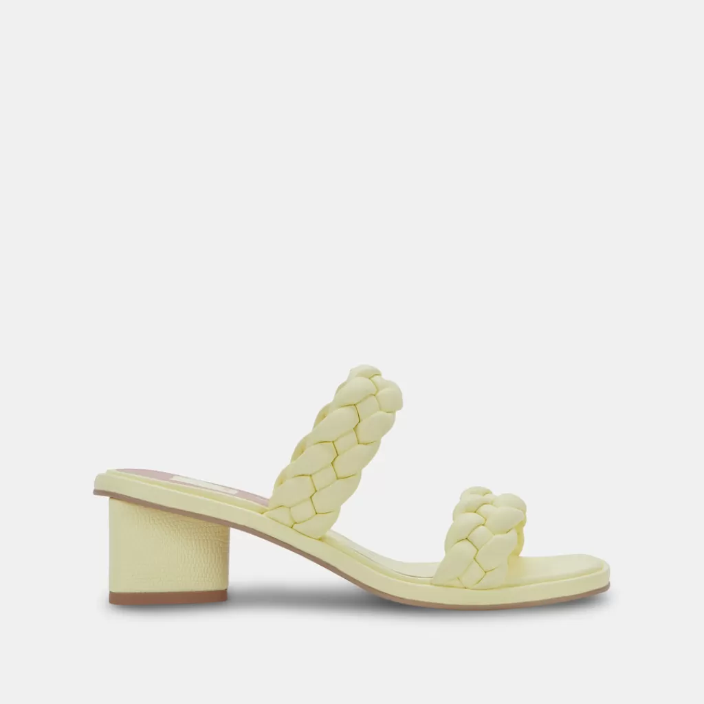 DOLCE VITA Ronin Sandals Lemon Cream Stella Clearance