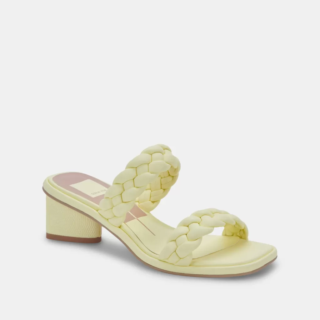 DOLCE VITA Ronin Sandals Lemon Cream Stella Clearance