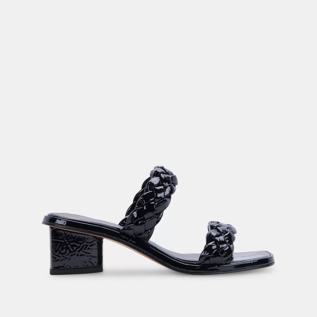 DOLCE VITA Ronin Sandals Midnight Patent Stella Clearance