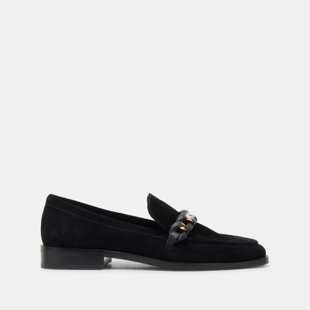 DOLCE VITA Sallie Flats Onyx Suede Discount