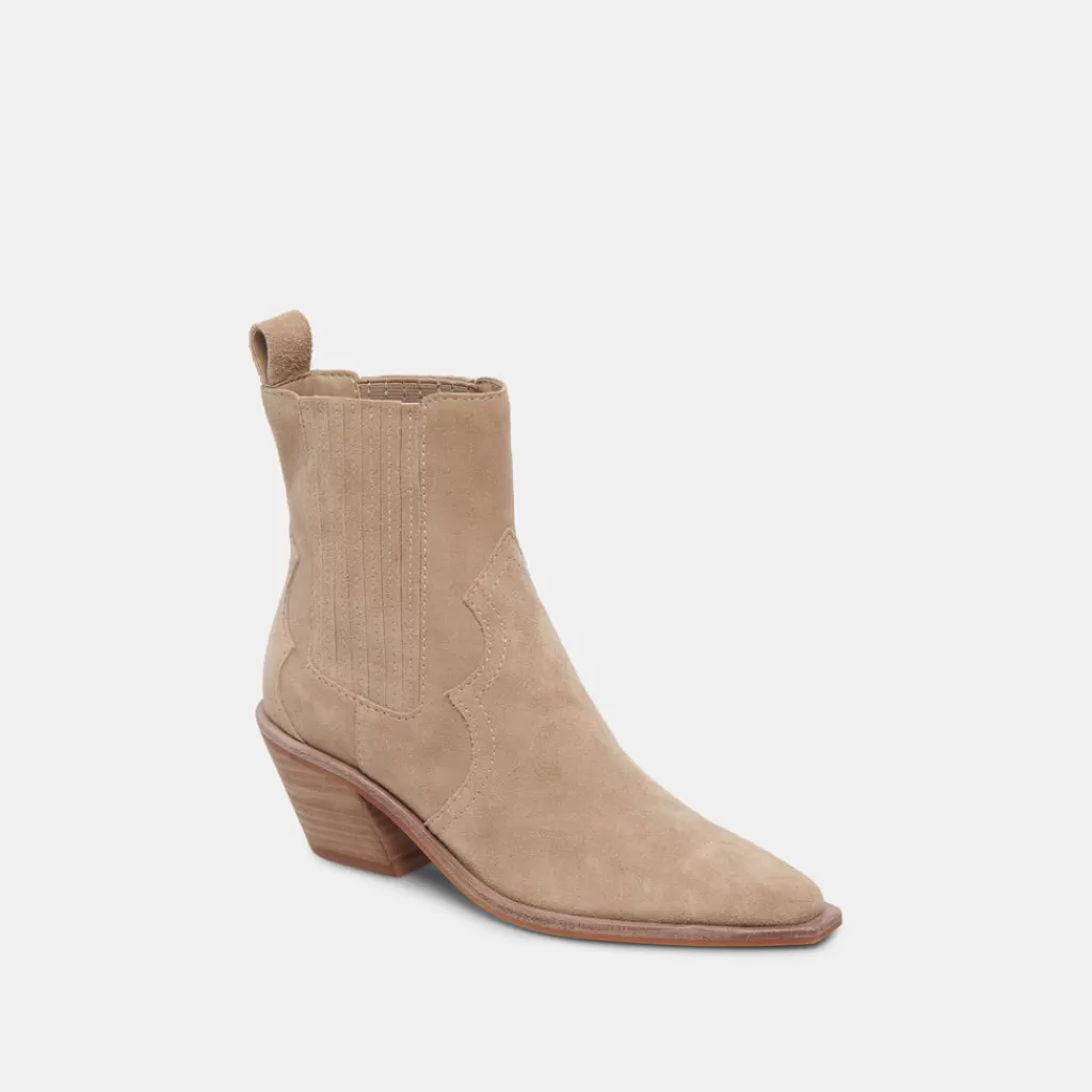 DOLCE VITA Senna Booties Almond Suede New