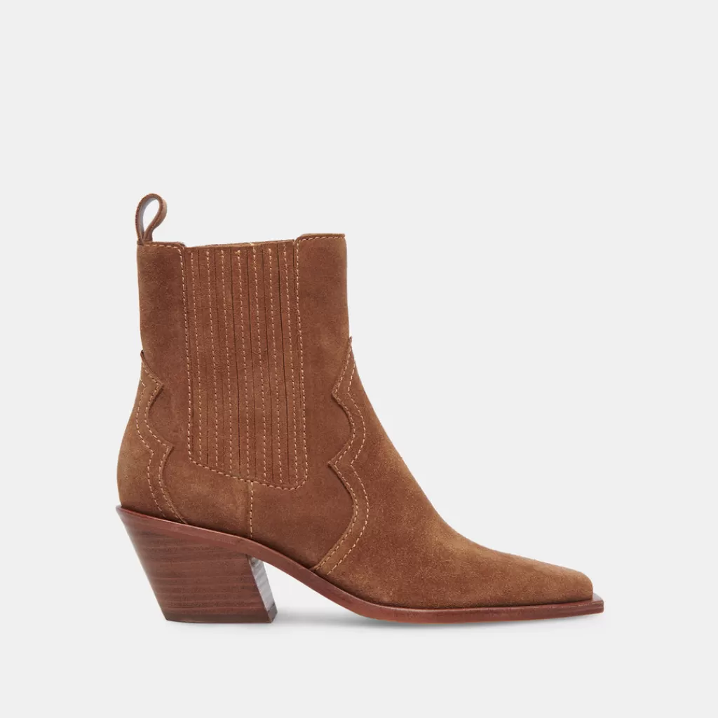DOLCE VITA Senna Booties Chestnut Suede Sale