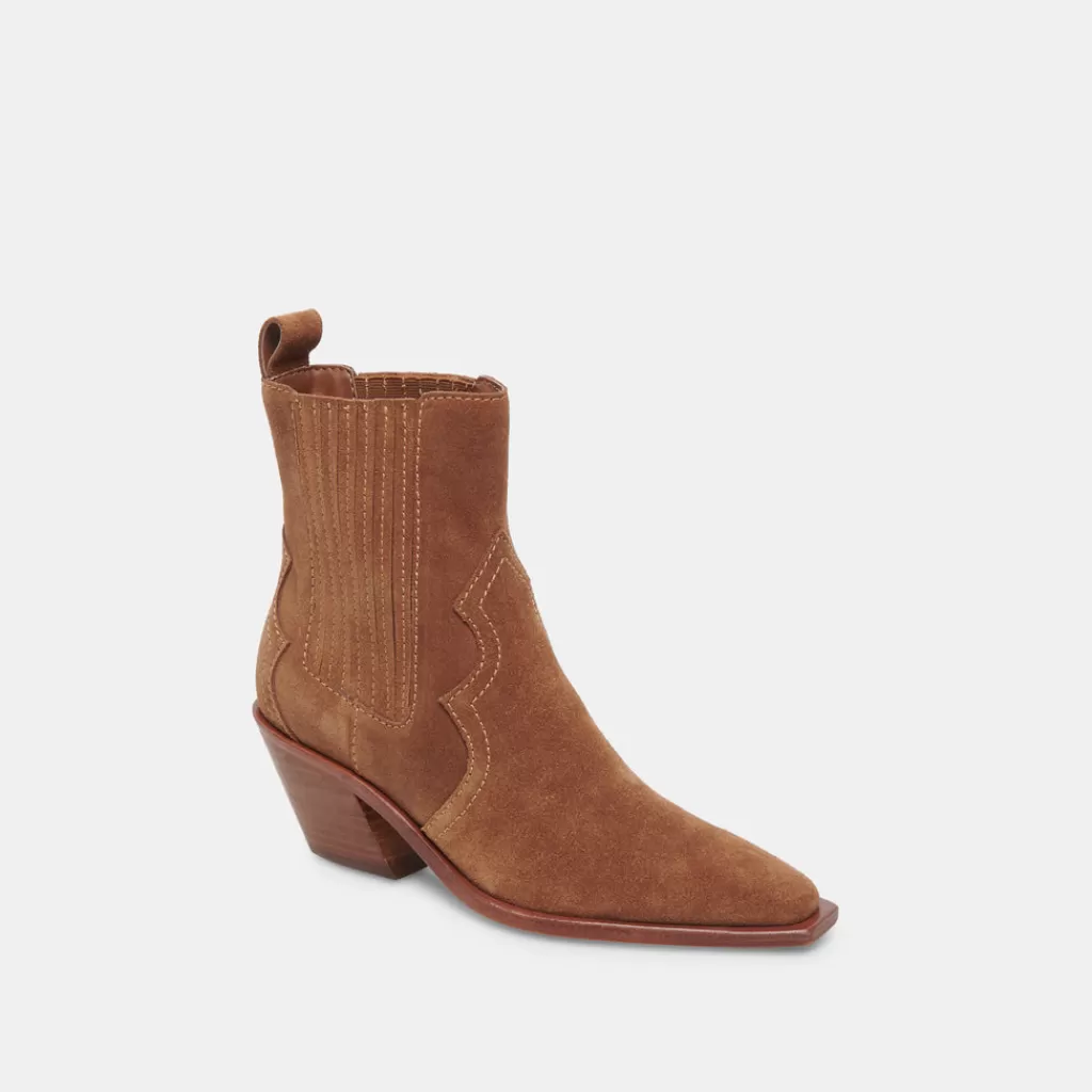 DOLCE VITA Senna Booties Chestnut Suede Sale