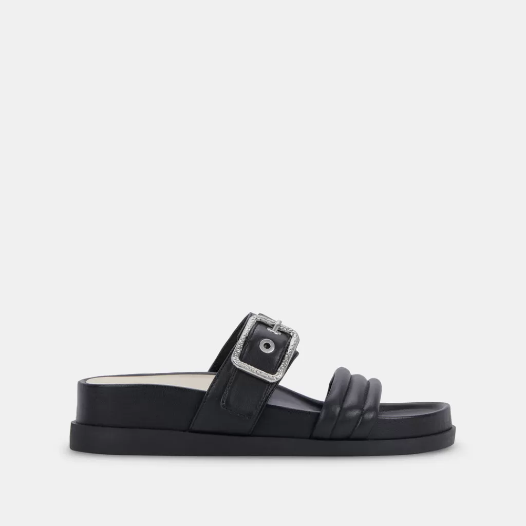 DOLCE VITA Shaila Sandals Black Leather Fashion