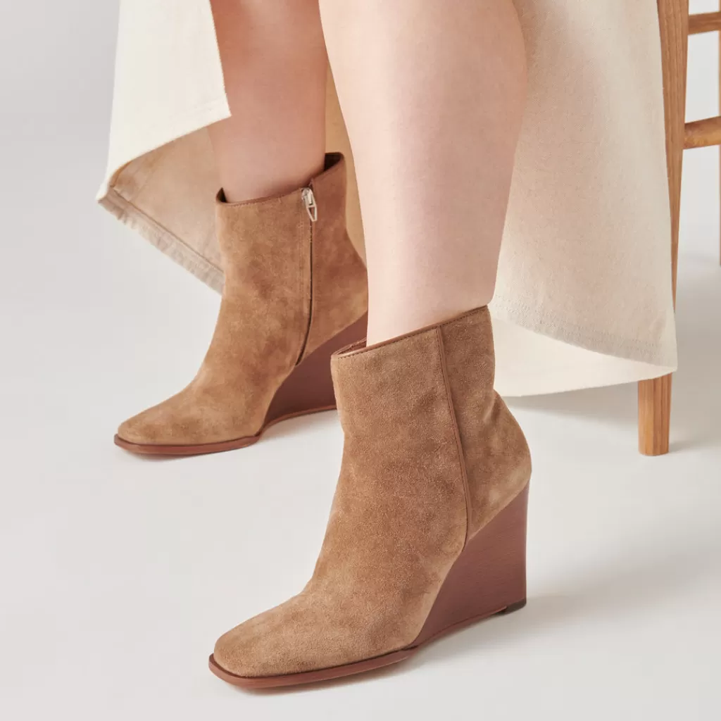 DOLCE VITA Susann Booties Chestnut Suede New