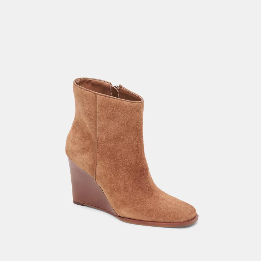 DOLCE VITA Susann Wide Booties Chestnut Suede Fashion