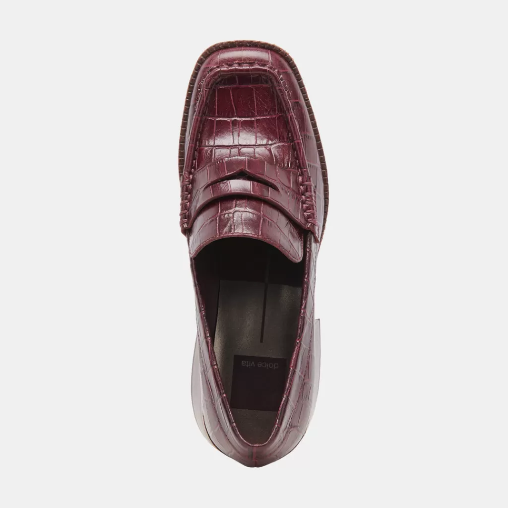 talie_loafers_cabernet_embossed_leather_9.webp DOLCE VITA Talie Loafers Cabernet Embossed Leather Flash Sale