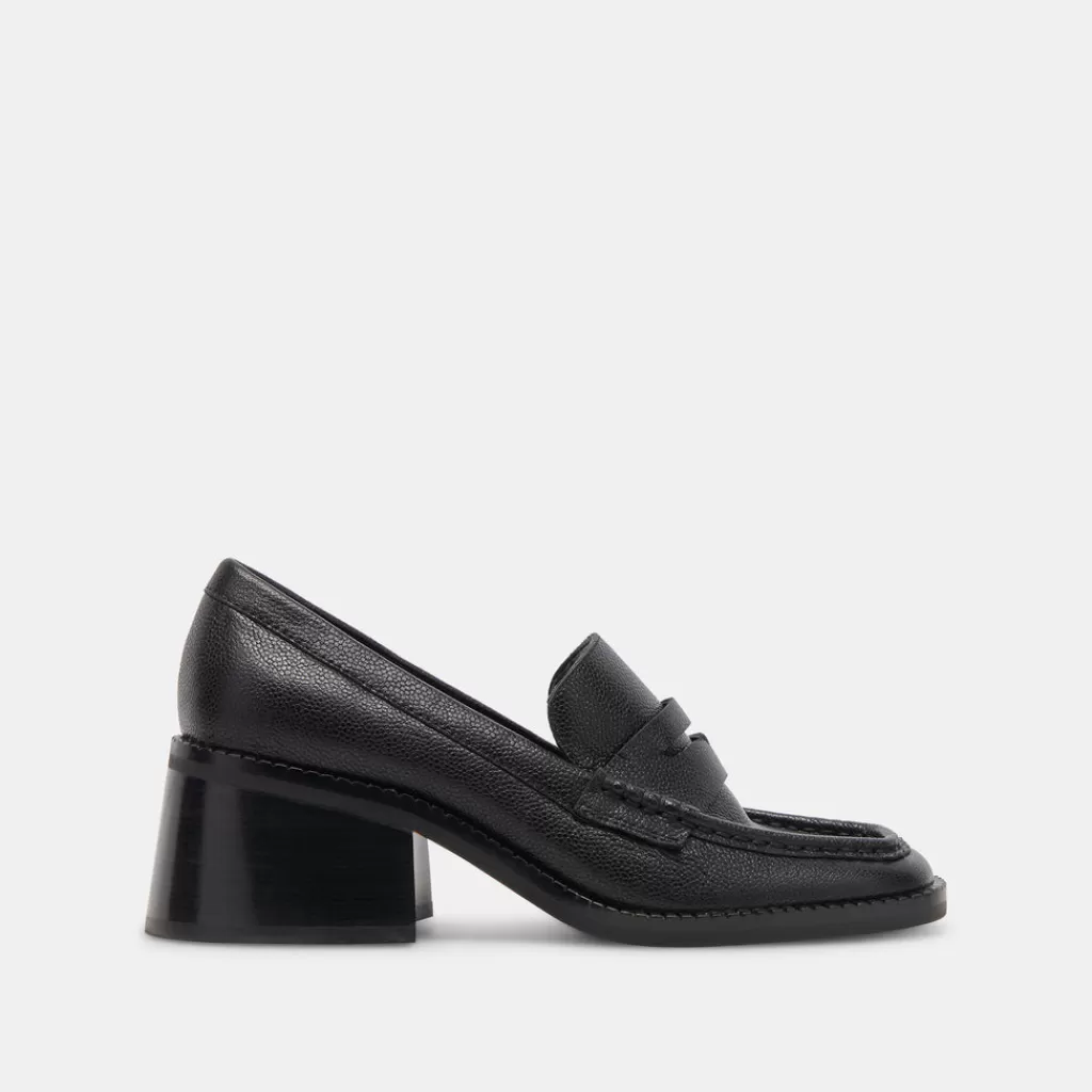 DOLCE VITA Talie Loafers Onyx Embossed Leather Best Sale
