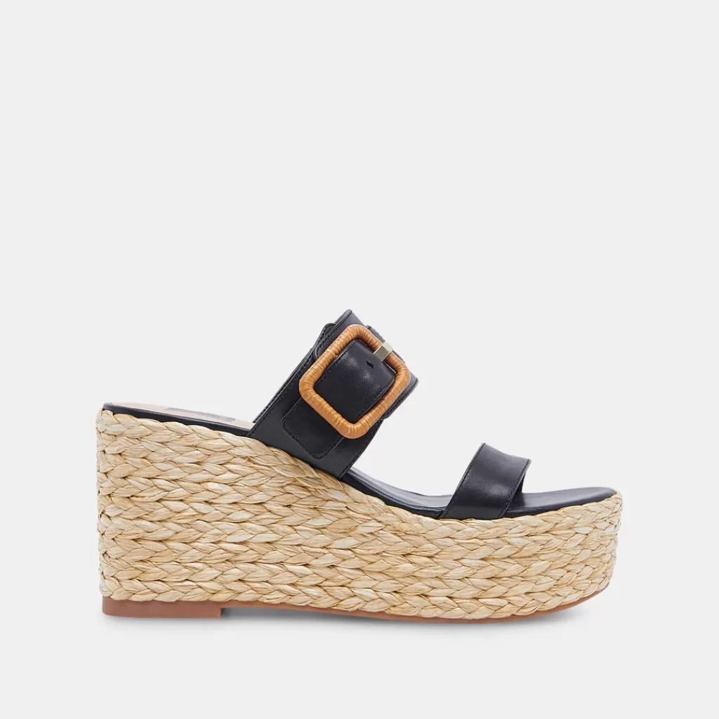 DOLCE VITA Thorin Wedges Black Leather Best Sale