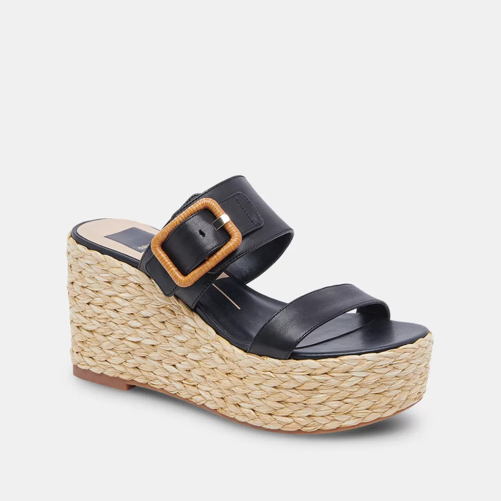 DOLCE VITA Thorin Wedges Black Leather Best Sale