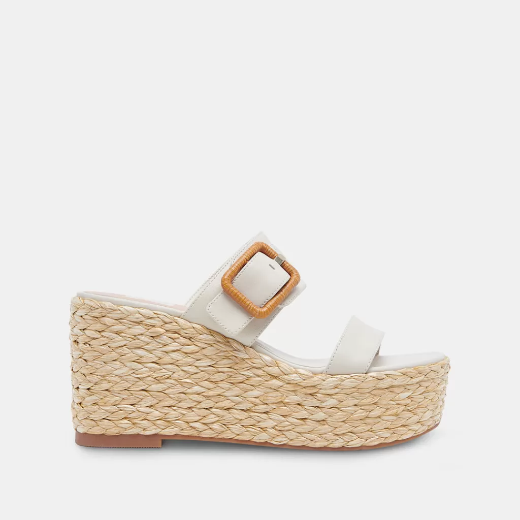DOLCE VITA Thorin Wedges Ivory Leather Shop