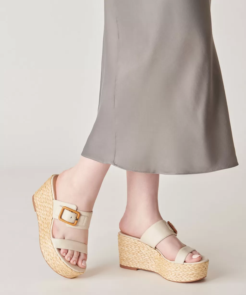 DOLCE VITA Thorin Wedges Ivory Leather Shop