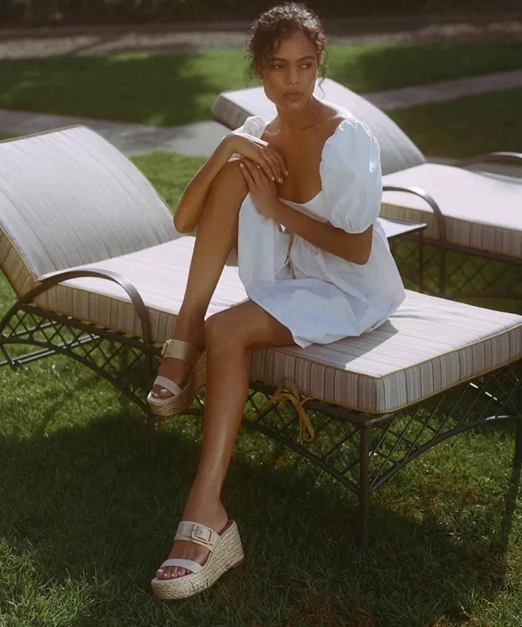 DOLCE VITA Thorin Wedges Natural Raffia Cheap