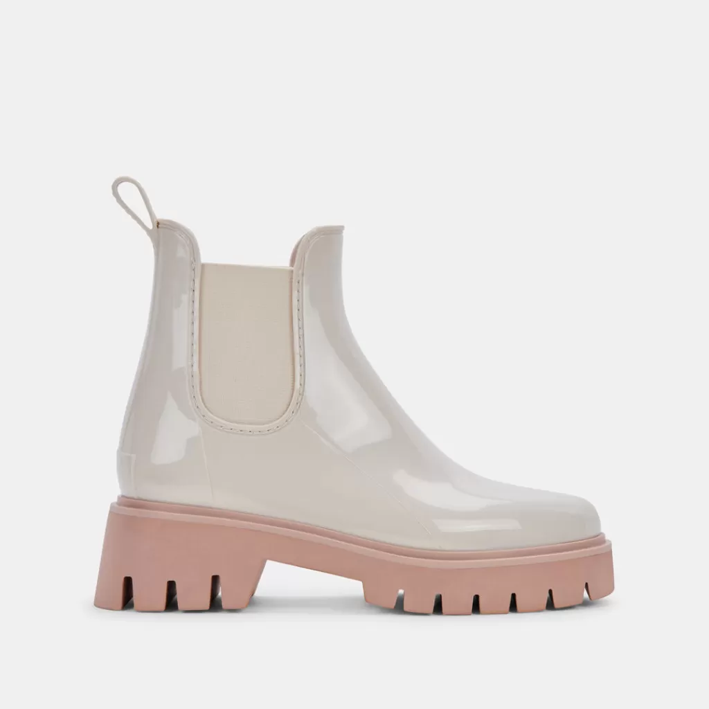 DOLCE VITA Thundr H2O Boots Ivory Patent Stella Flash Sale