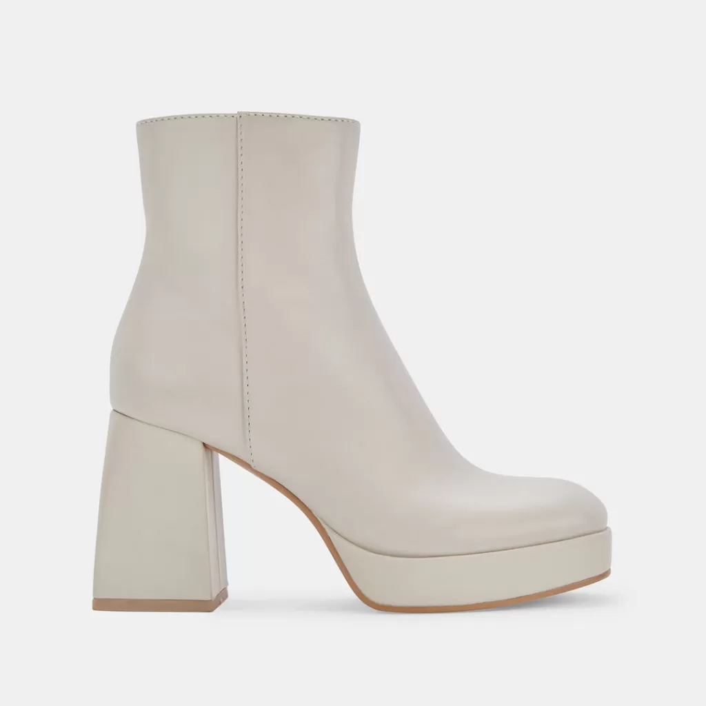 DOLCE VITA Ulyses Boots Ivory Leather New