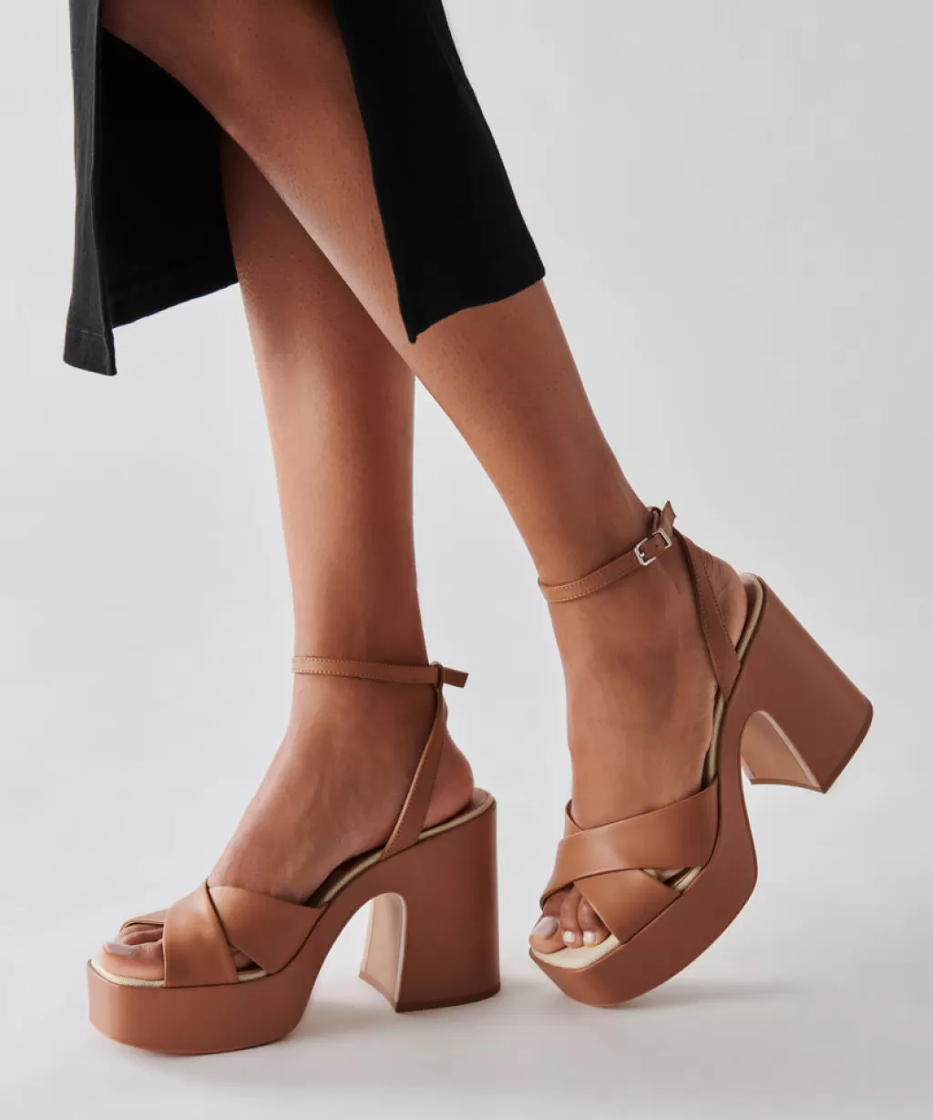 DOLCE VITA Wessi Heels Caramel Leather Shop