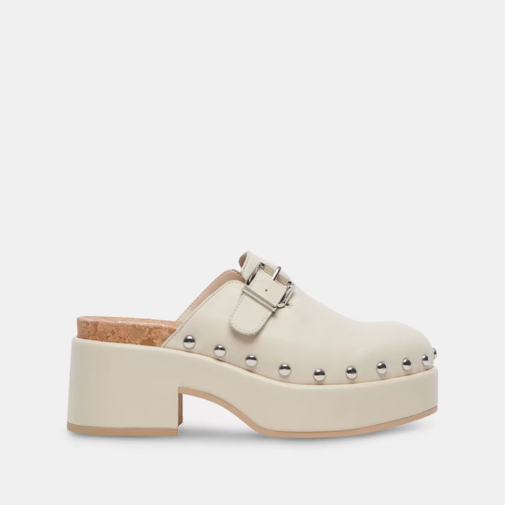DOLCE VITA Yevan Clogs Ivory Leather Discount