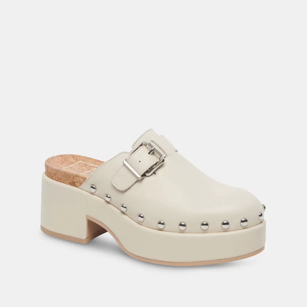 DOLCE VITA Yevan Clogs Ivory Leather Discount