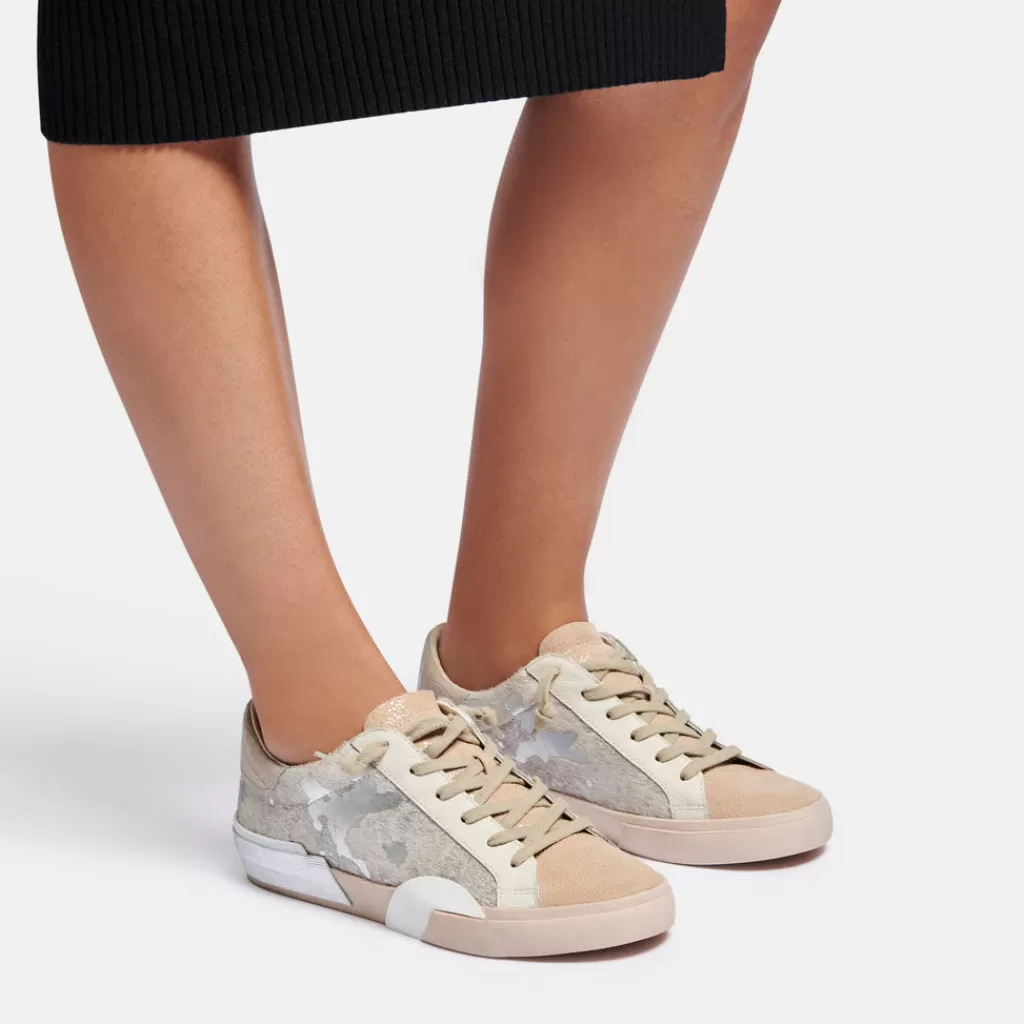 DOLCE VITA Zina Sneakers Dune Metallic Calf Hair Shop