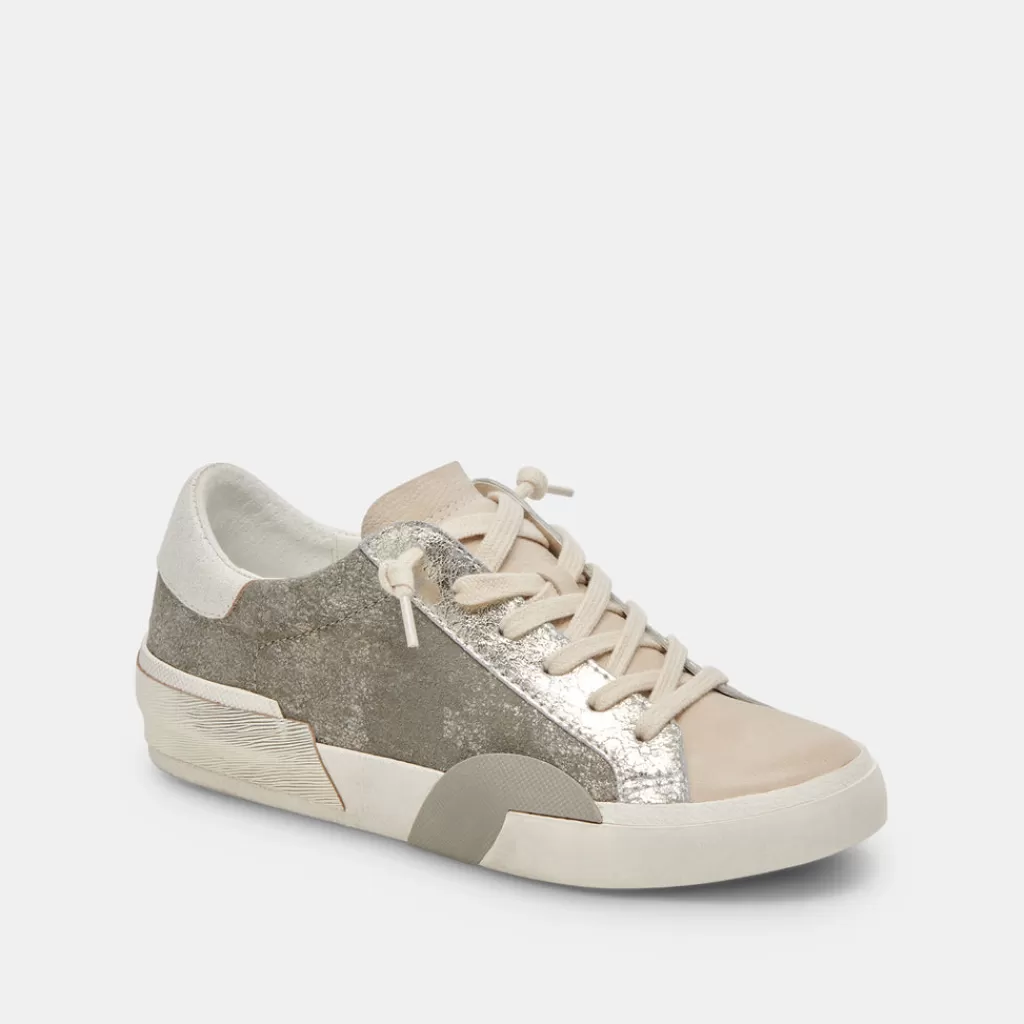 DOLCE VITA Zina Sneakers Granite Metallic Suede Cheap