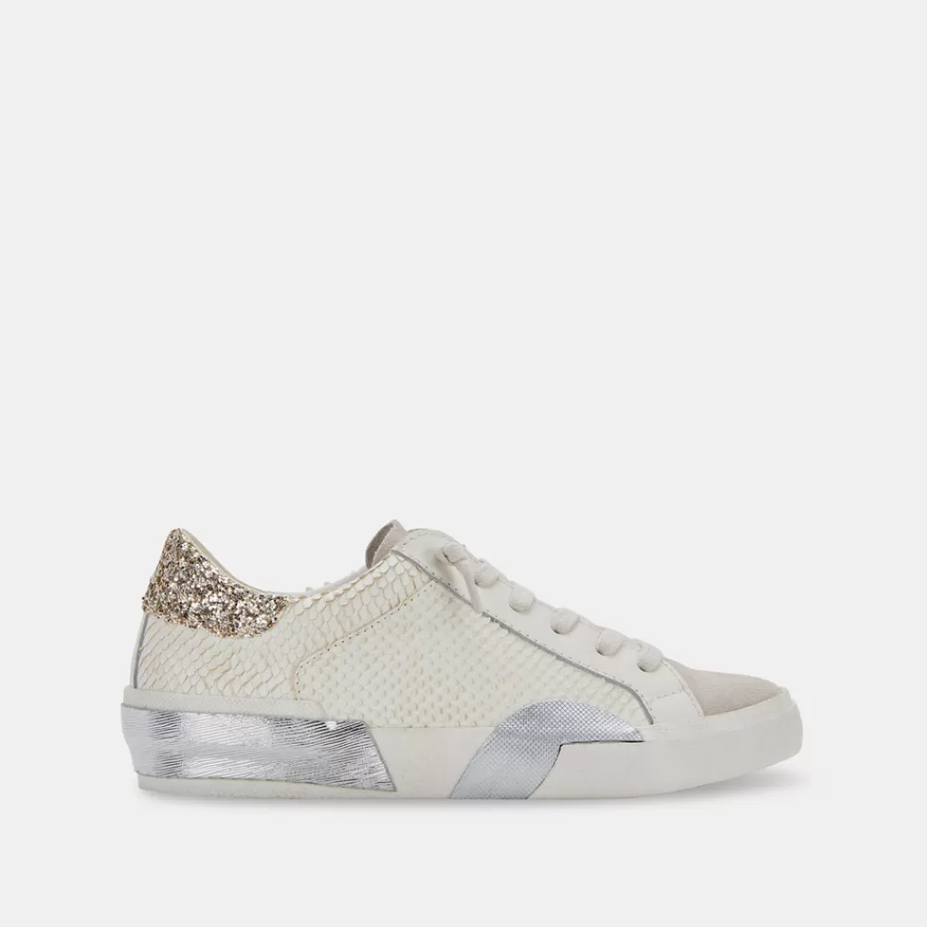 DOLCE VITA Zina Sneakers Off White Embossed Leather Store