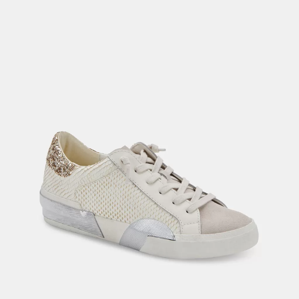 DOLCE VITA Zina Sneakers Off White Embossed Leather Store